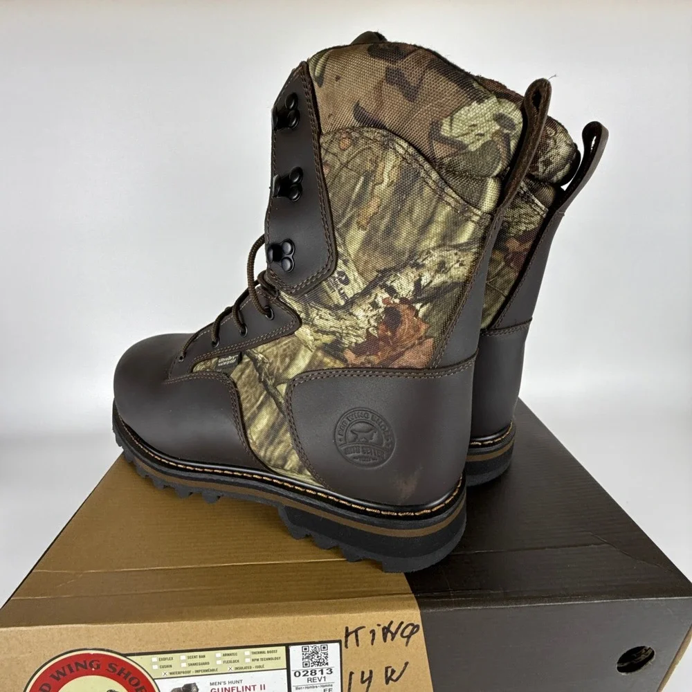 Irish Setter Gunflint II 2813 Mens Hunting Boots 1000g‎ Insulated 14 EE Camo